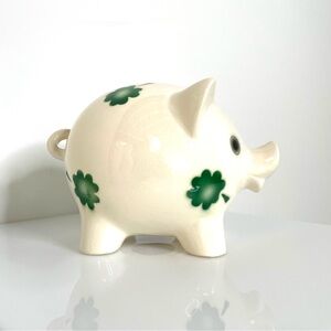 St. Patrick's Day | 70s **RARE** Vintage Goebel 4 Leaf Clover Ceramic Piggy Bank